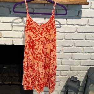 Floral Red and Cream Sundress